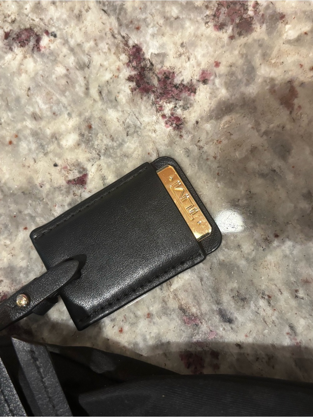Tumi Black Nylon Crossbody with Gold Accents - Picture 3 of 9